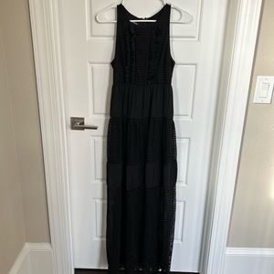 Bebe Maxi Dress in Black Pattern- Tank Sleeve/ Sleeveless